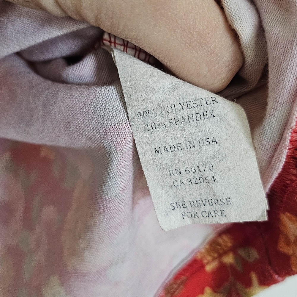 Free People Intimately Red Bodycon Tank Dress Pink Orange Yellow Floral Print - Picture 3 of 4